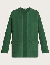 Tabby Textured Cardigan, Green (GREEN), large
