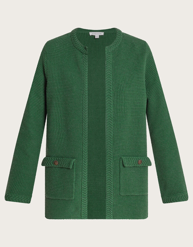 Tabby Textured Cardigan, Green (GREEN), large