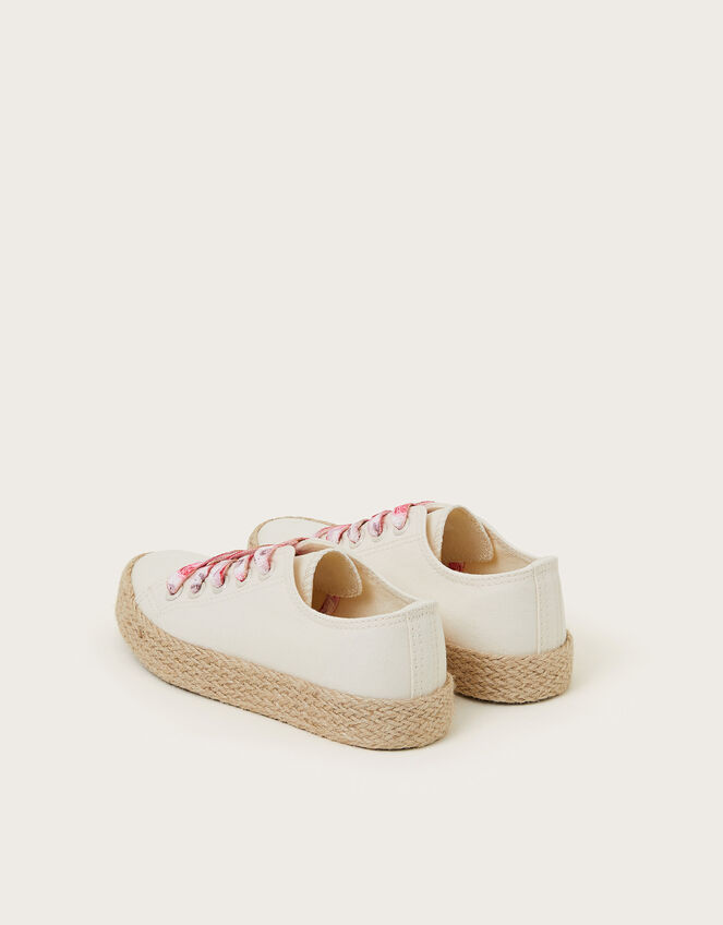 Canvas Espadrille Trainers, Ivory (IVORY), large