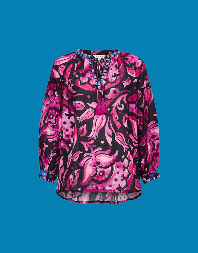 East Perla Cotton Blouse, Purple (PURPLE), large