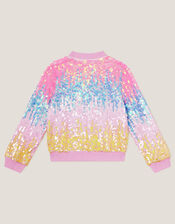 Sequin Ombre Bomber Jacket, Multi (MULTI), large