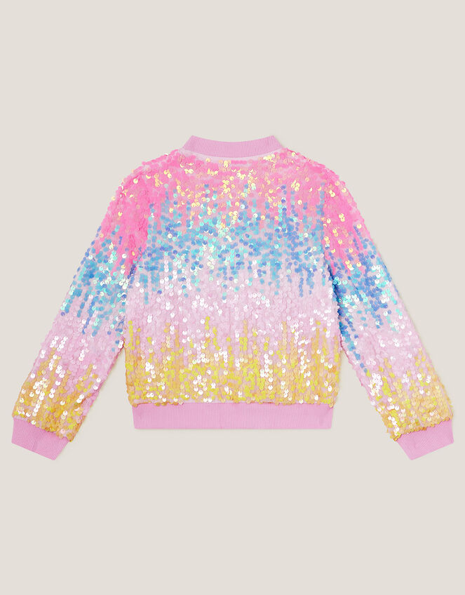 Sequin Ombre Bomber Jacket, Multi (MULTI), large