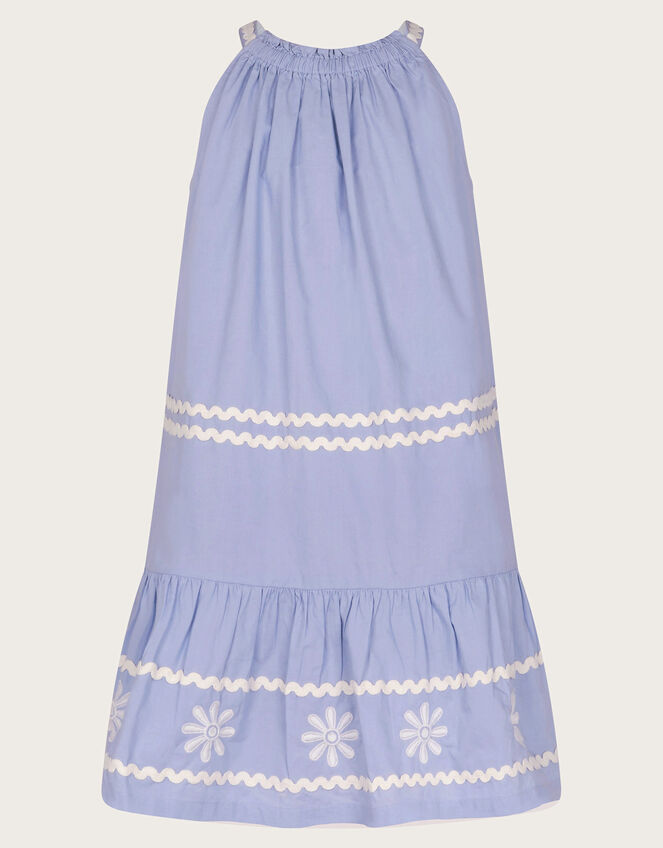 Amalfi Floral Ricrac Sleeveless Dress, Blue (BLUE), large