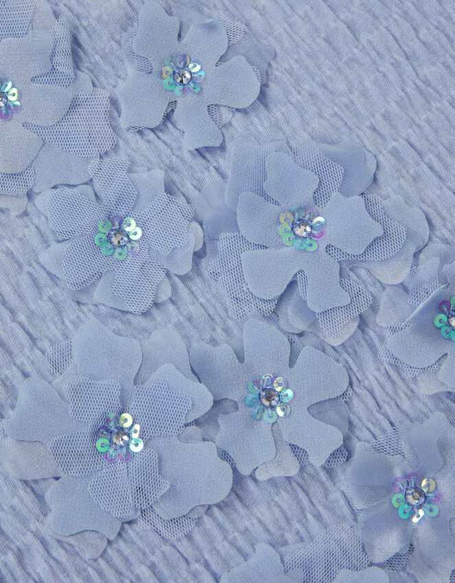 Embellished Floral Appliqu&eacute; Top, Blue (BLUE), large