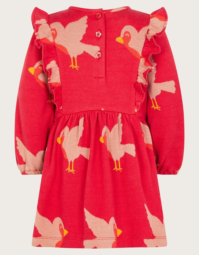 Baby Robin Ponte Dress, Red (RED), large