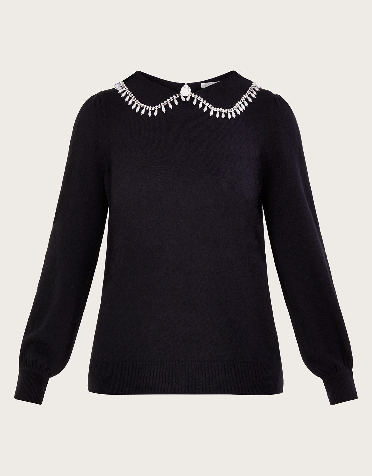 Black collared jumper store