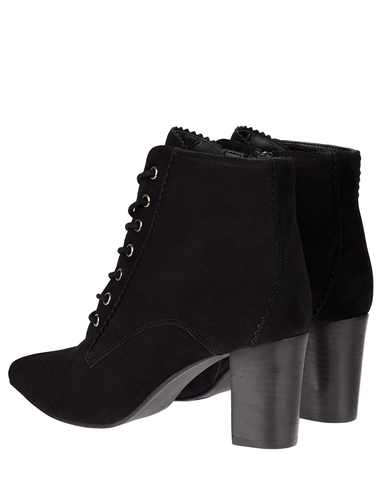Black suede best sale booties lace up