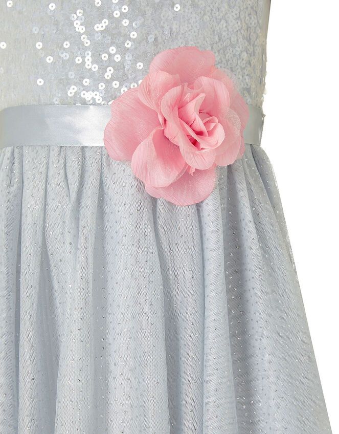 Truth Sequin Flutter Sleeve Dress, Blue (PALE BLUE), large
