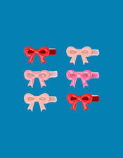 Meri Meri 6-Pack Valentine's Bow Hair Clips, , large