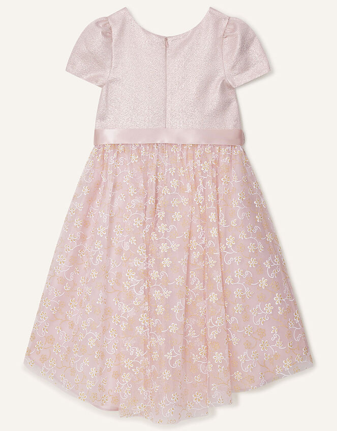 Maisie Shimmer Floral High-Low Dress, Pink (PINK), large