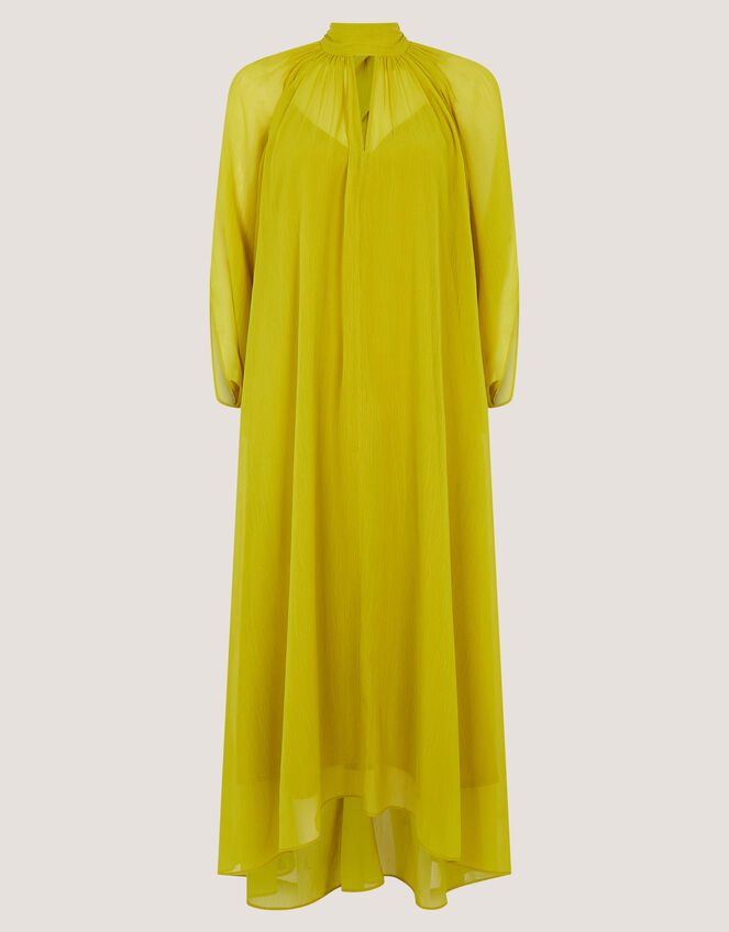 Amelia Scarf Neck Cape Midi Dress, Green (GREEN), large