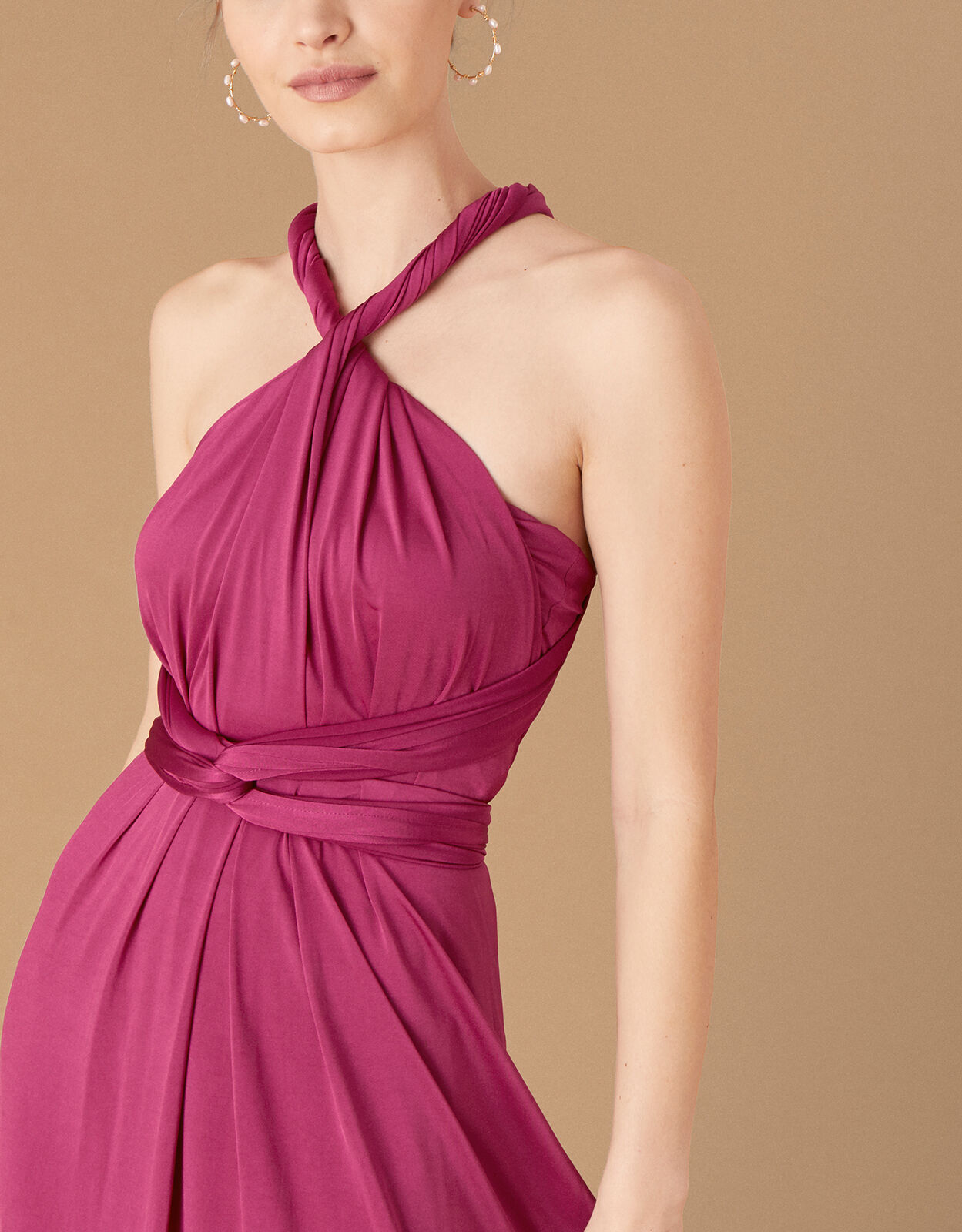 Monsoon pink bridesmaid dress top