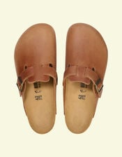 Birkenstock Boston Leather Clogs, Brown (BROWN), large