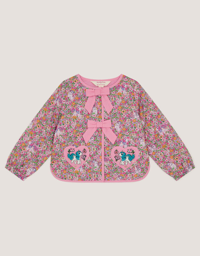 Monsoon x My Little Pony Floral Quilted Jacket, Multi (MULTI), large