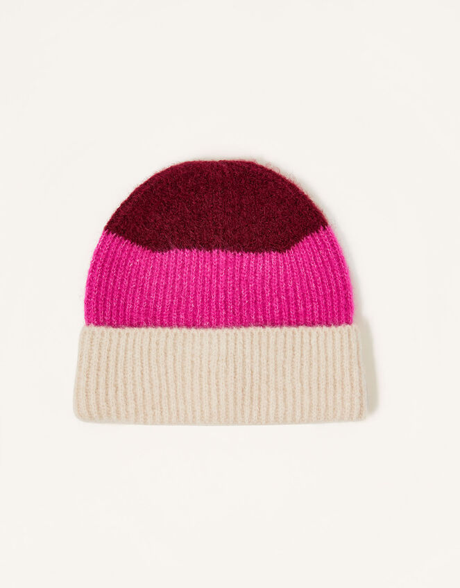Stripe Knit Beanie, , large