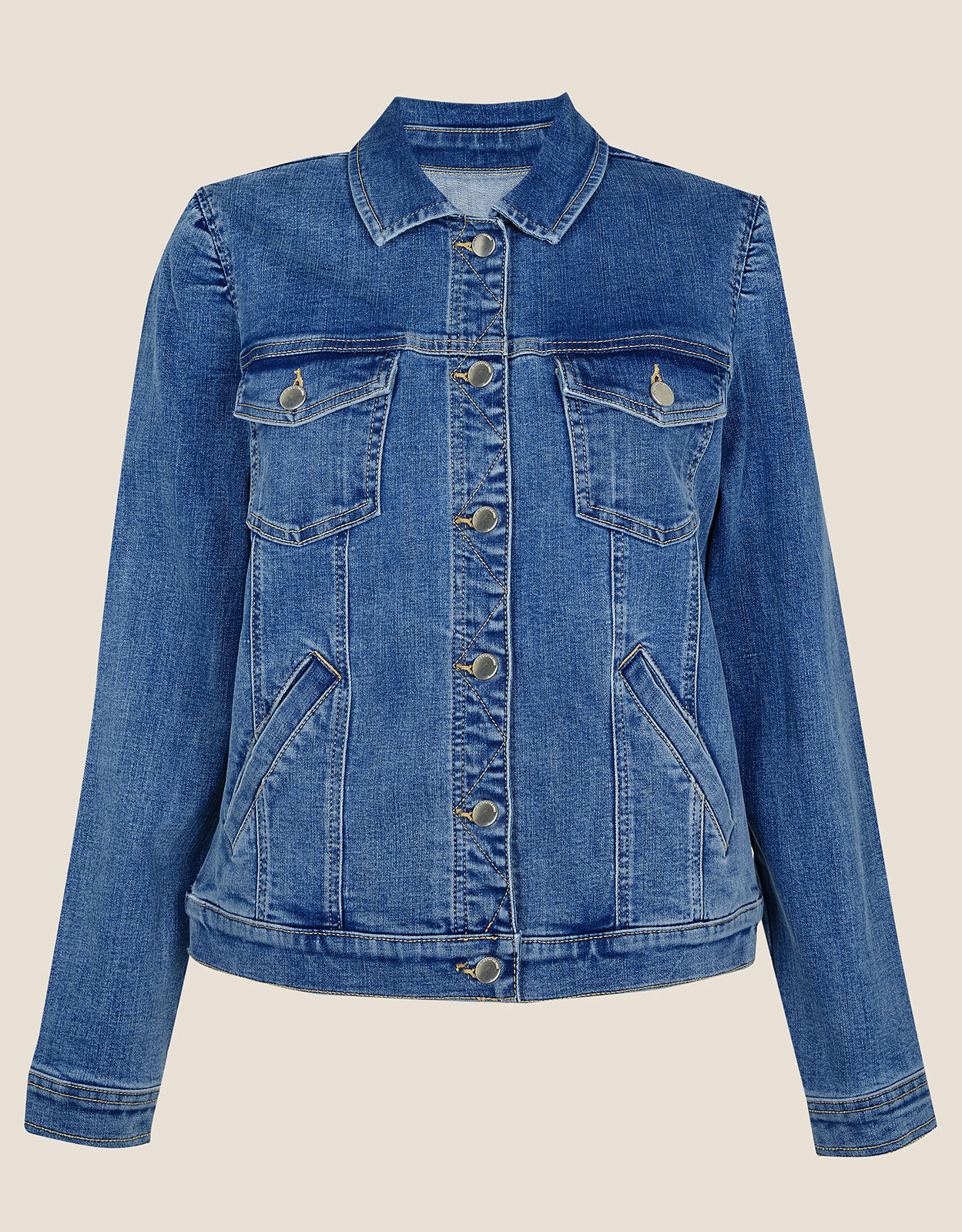 Puff sleeve denim jacket uk sale
