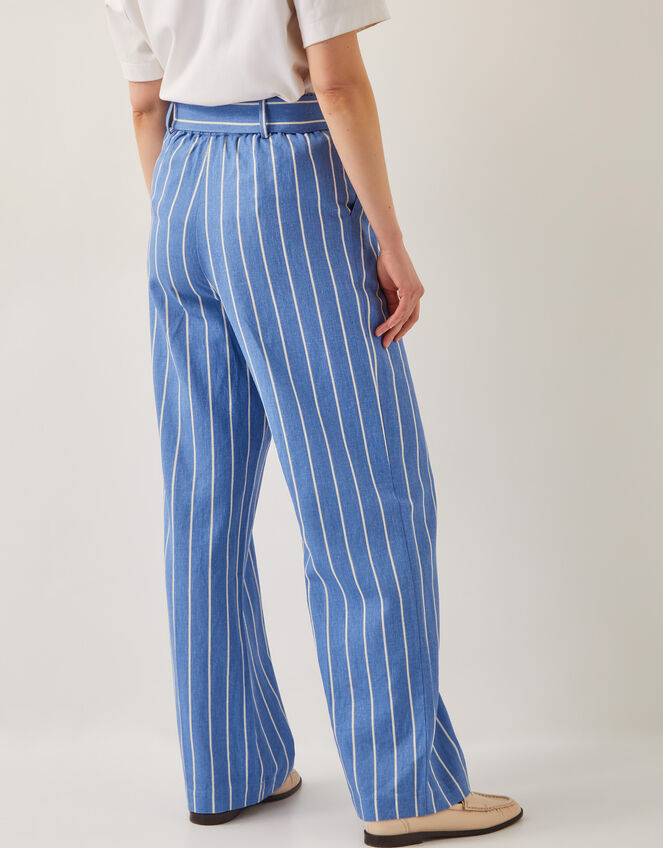 Susan Stripe Trousers, Blue (BLUE), large