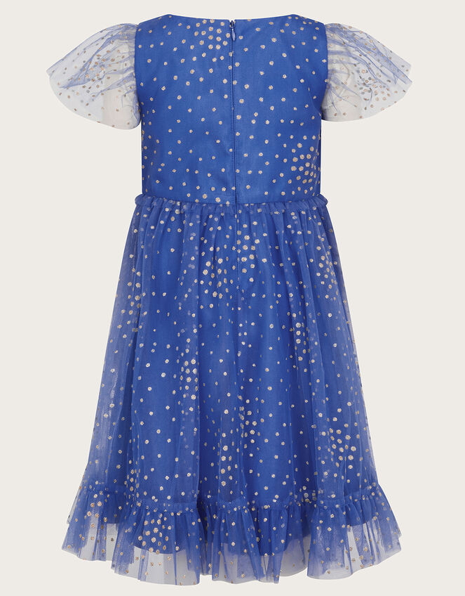 Lila Glitter Party Dress Blue Girls' Dresses Monsoon UK.