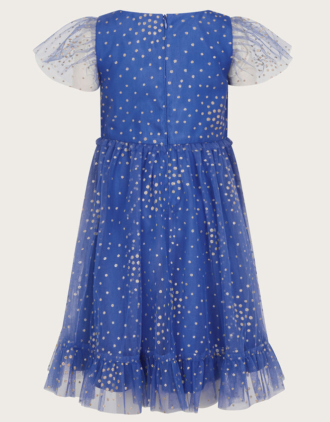 Lila Glitter Party Dress, Blue (BLUE), large