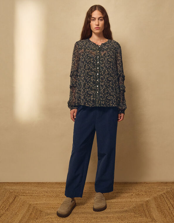 East Miriam&nbsp;Tapered Corduroy Trousers, Blue (NAVY), large