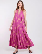 East Silvie Foil Print Dress, Pink (PINK), large