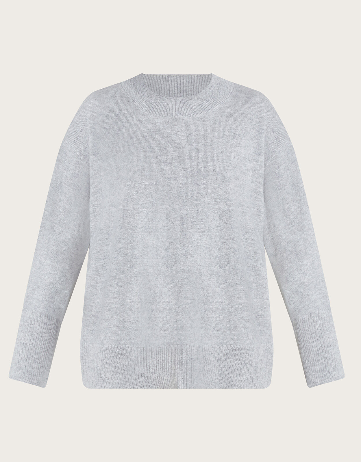 Light grey outlet cashmere jumper