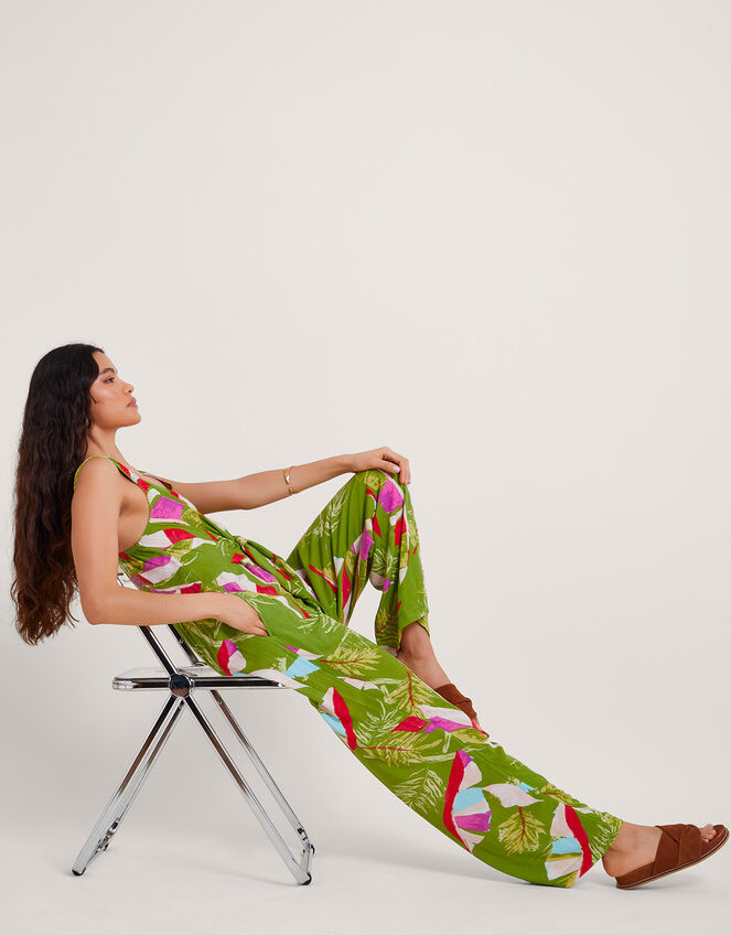 Amina Floral Jumpsuit, Green (GREEN), large