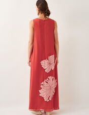 Kathleen Embroidered Maxi Dress, Orange (RUST), large