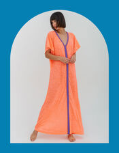 Pitusa Inca Abaya Maxi Sundress, Orange (CORAL), large