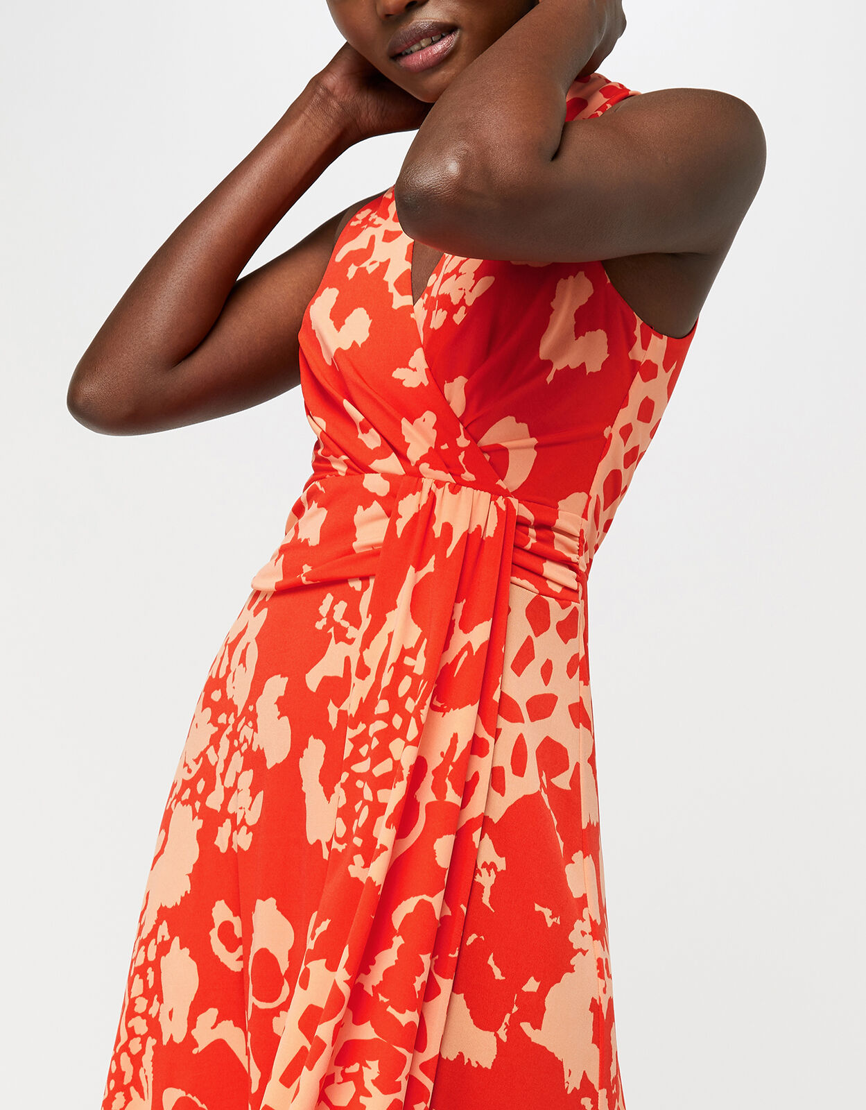 Phoebe Printed Jersey Dress Orange Monsoon UK Navigation Catalog Monsoon UK