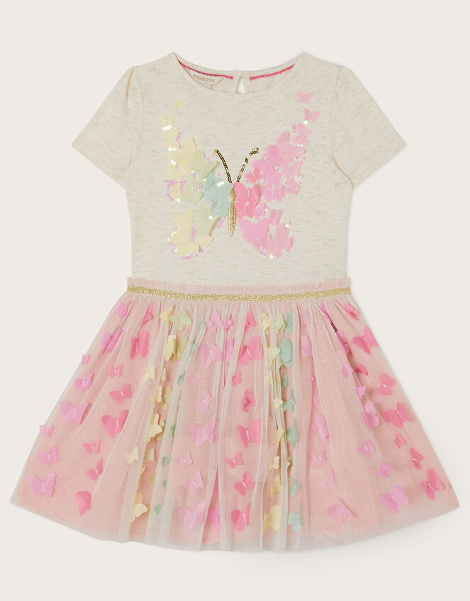 3D Butterfly Disco Dress, Pink (PINK), large