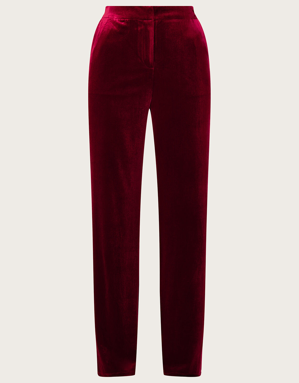 Carla Velvet Bootcut Trousers Red