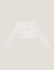 Baby Oversized Collar Cardigan, Ivory (IVORY), large