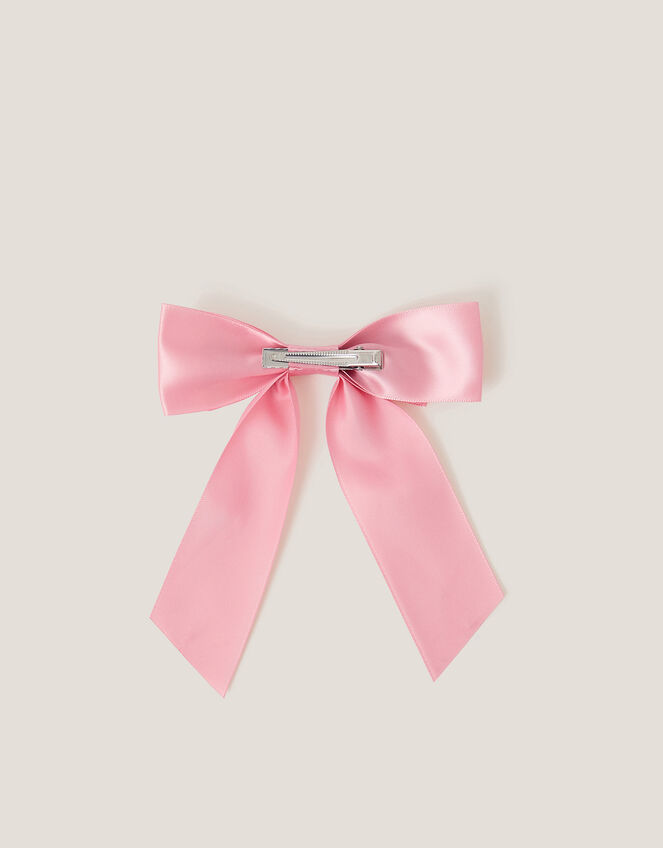 Satin Bow Hair Clip, , large