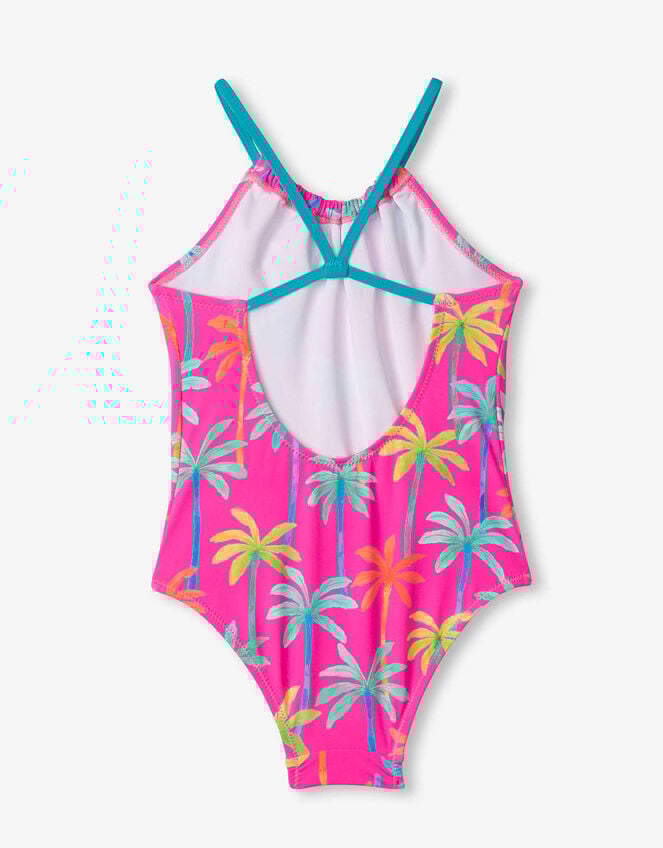 Hatley Palm Print Swimsuit , Pink (PINK), large