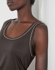 Jess Jersey Cami Top, Grey (CHARCOAL), large