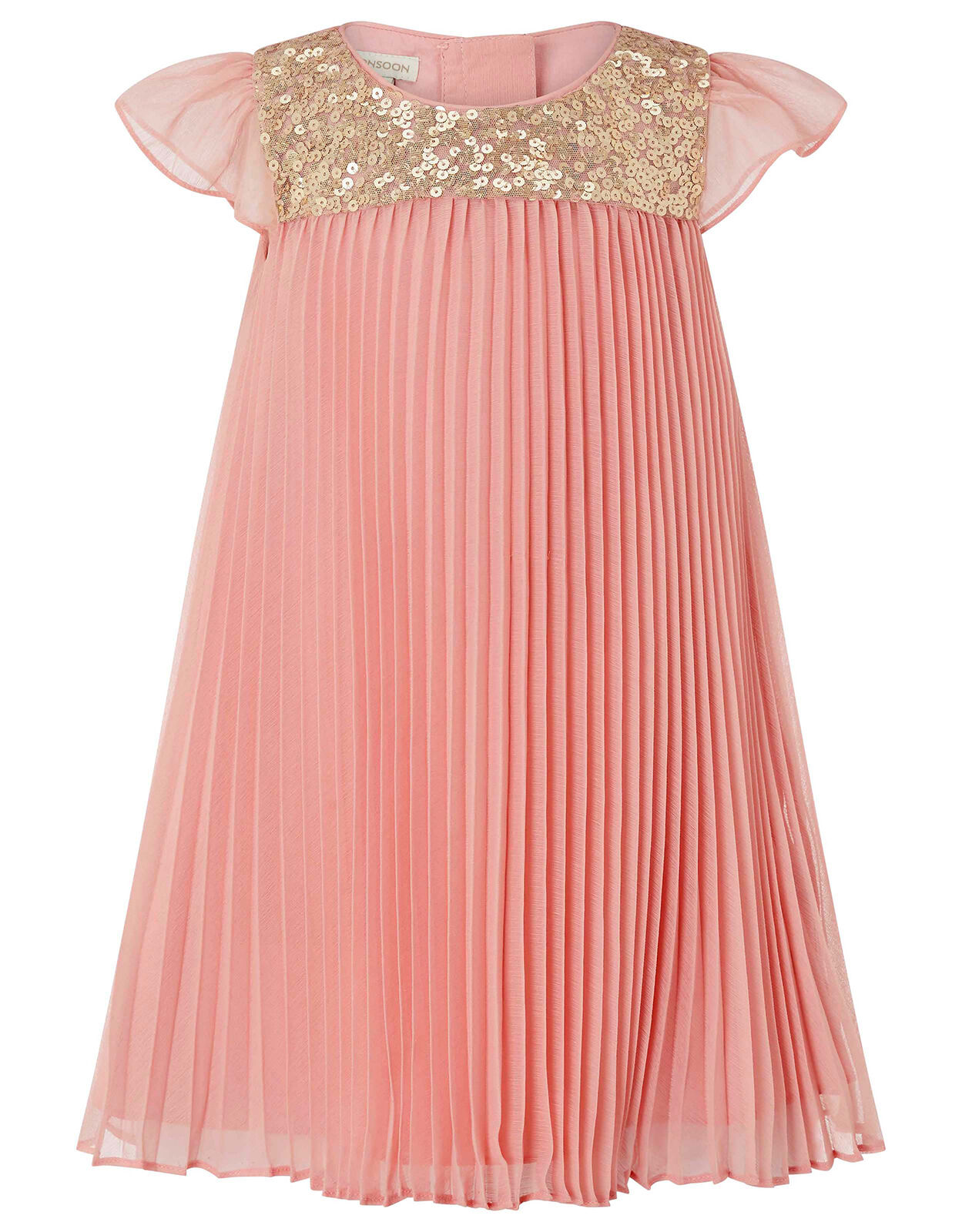 Baby pink pleated dress shop