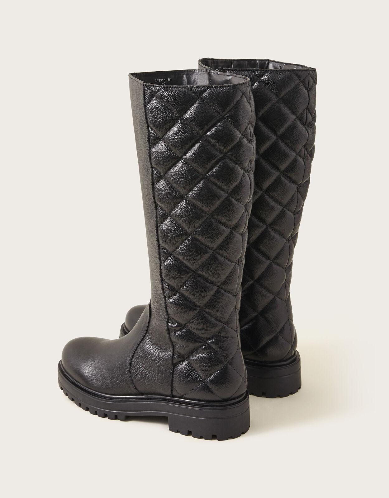 Quilted leather boots outlet