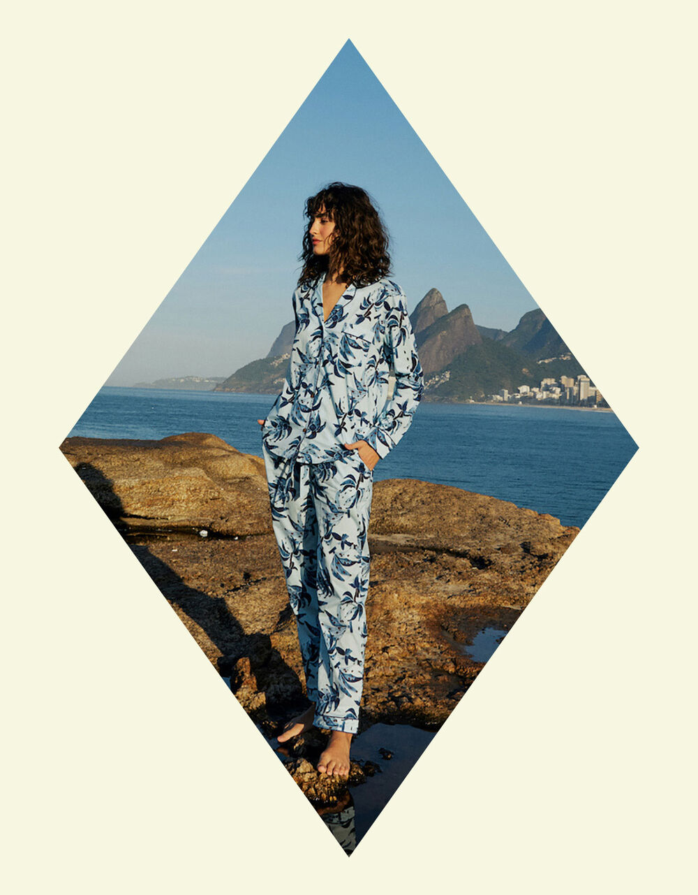 Women Women's Clothing | Luna & Noon Rio Tropical Print Pyjama Set Blue - DQ64447