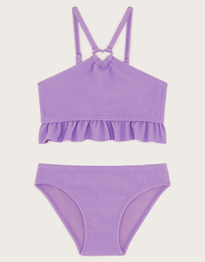 Frilly Seersucker Bikini Set, Purple (LILAC), large