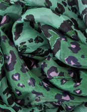 Animal Print Silk Scarf, , large