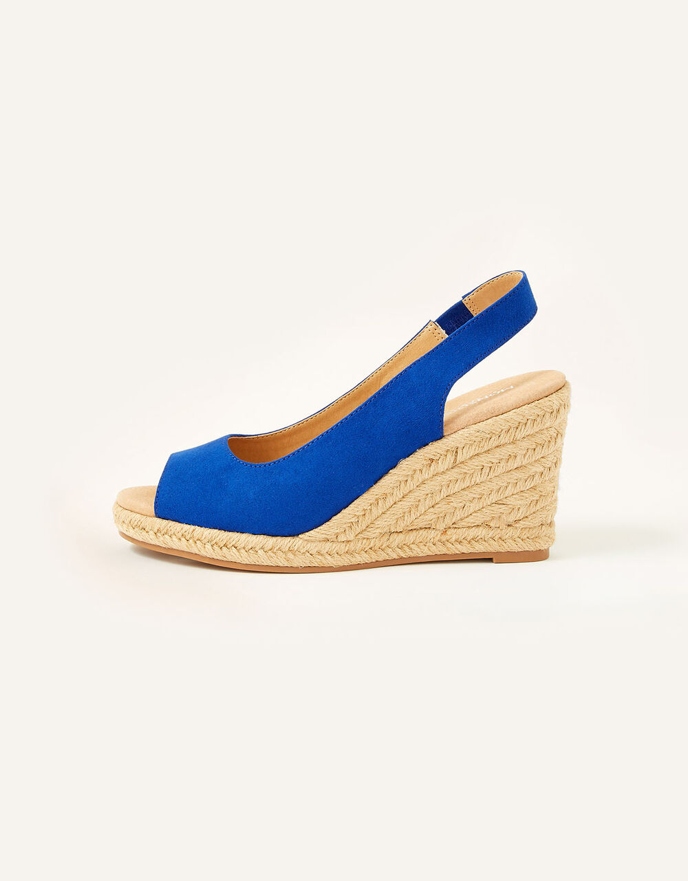 Sandy Peep Toe Espadrille Wedges Blue | Women's Shoes | Monsoon UK.