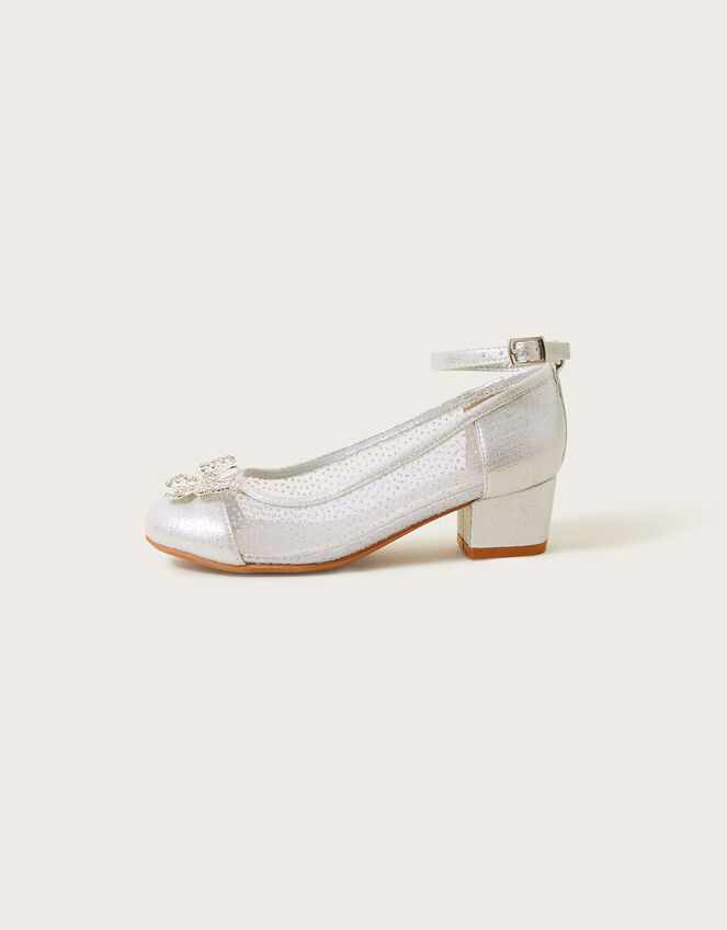 Diamante Butterfly Princess Heels, Silver (SILVER), large