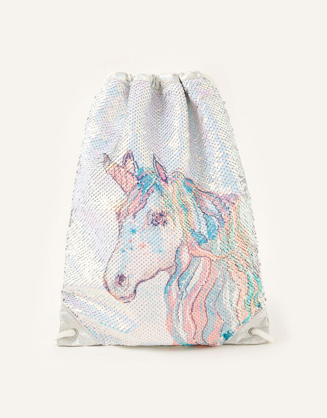 Misty Unicorn Sequin Drawstring Bag , , large