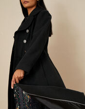 Samantha Skirted Coat, Black (BLACK), large
