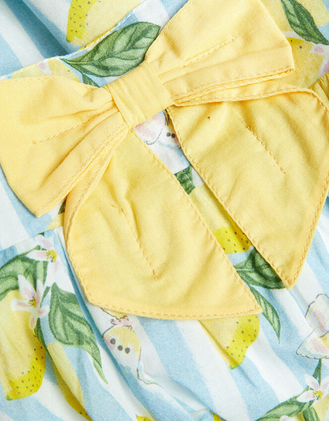 Newborn Lemon Dress Set in Sustainable Cotton, Blue (BLUE), large