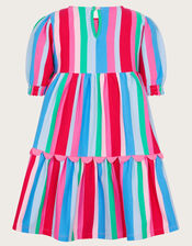 Stripe Scallop Jersey Dress, Multi (MULTI), large