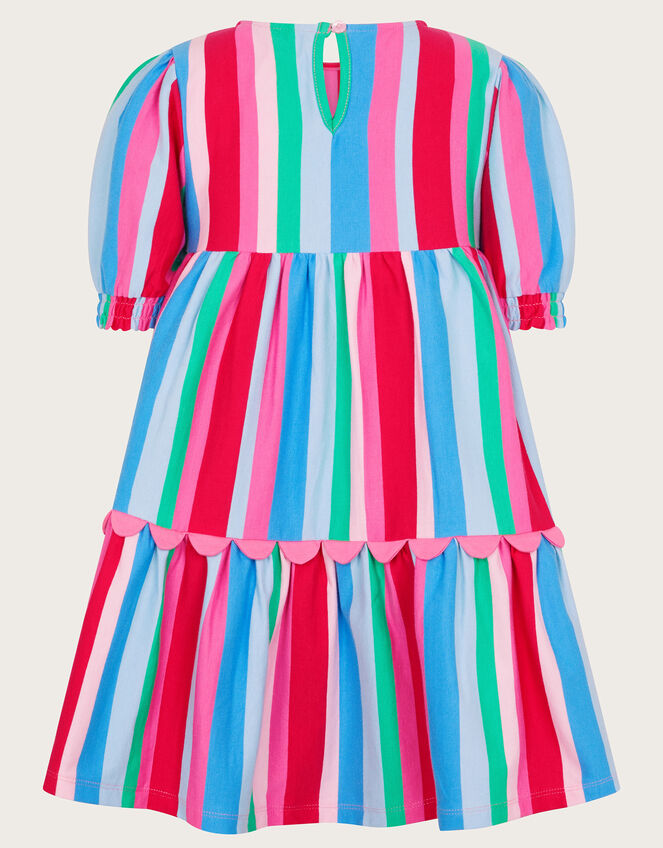 Stripe Scallop Jersey Dress, Multi (MULTI), large