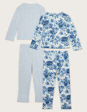 2-Pack Pointelle Pyjama Set, Blue (BLUE), large