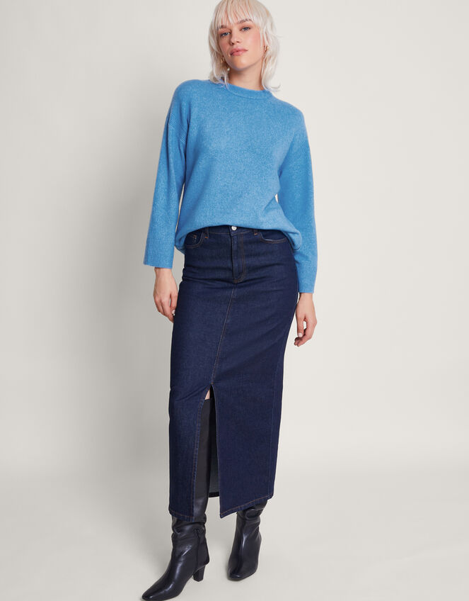 Zoya Zip Side Jumper, Blue (BLUE), large